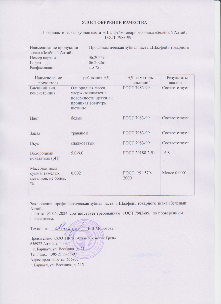 Паспорт №062024